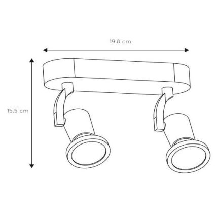 Lucide 11903/10/30 - LED bodové svítidlo JASTER-LED 2xGU10/5W/230V černé