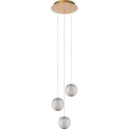 Lucide 13499/13/60 - LED Stmívatelný lustr na lanku CINTRA 3xLED/4,7W/230V zlatá