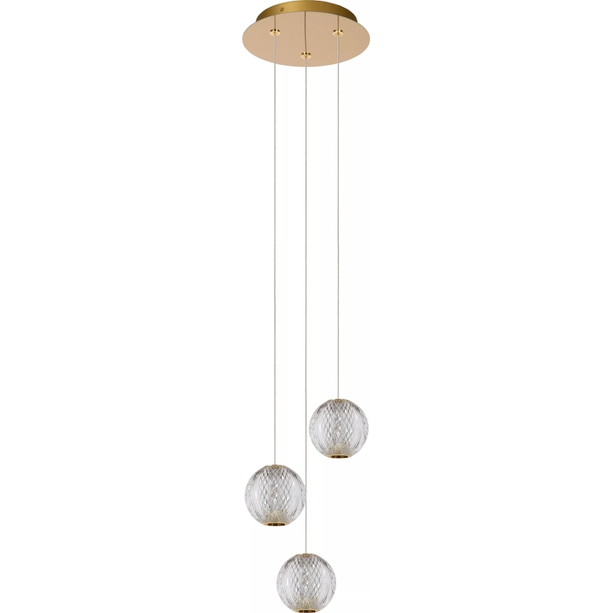 Lucide 13499/13/60 - LED Stmívatelný lustr na lanku CINTRA 3xLED/4,7W/230V zlatá