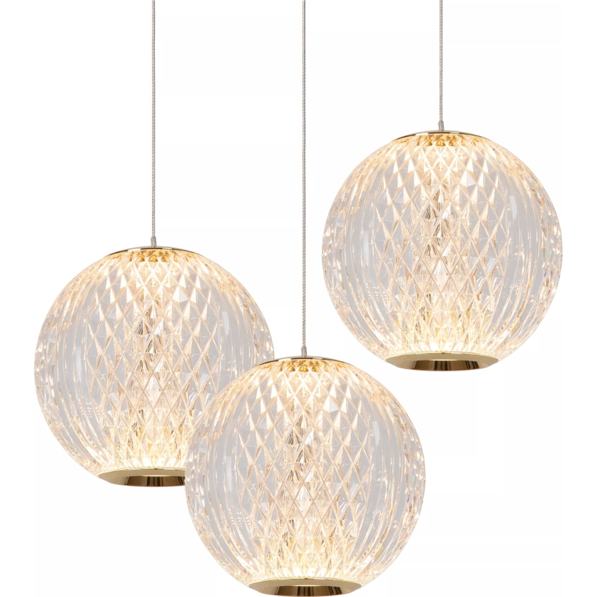 Lucide 13499/13/60 - LED Stmívatelný lustr na lanku CINTRA 3xLED/4,7W/230V zlatá