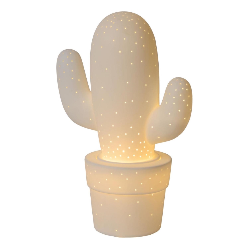 Lucide 13513/01/31 - Stolní lampa CACTUS 1xE14/40W/230V bílá