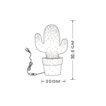 Lucide 13513/01/33 - Stolní lampa CACTUS 1xE14/40W/230V zelená