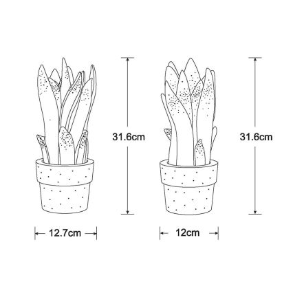 Lucide 13522/01/33 - Stolní lampa SANSEVIERIA 1xE14/25W/230V