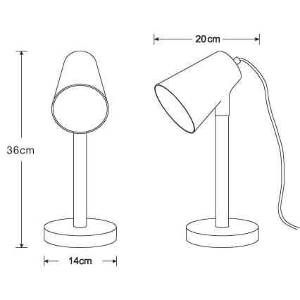 Lucide 13528/01/30 - Stolní lampa BRYTON 1xE14/25W/230V