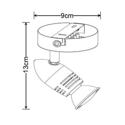 Lucide 13955/05/03 - LED bodové svítidlo CARO-LED 1xGU10/5W/230V bronz