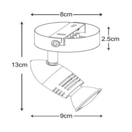 Lucide 13955/05/12 - LED bodové svítidlo CARO-LED 1xGU10/5W/230V matný chrom
