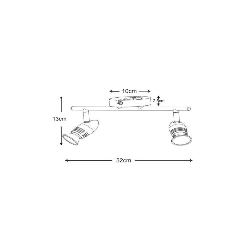 Lucide 13955/10/12 - LED bodové svítidlo CARO-LED 2xGU10/5W/230V matný chrom