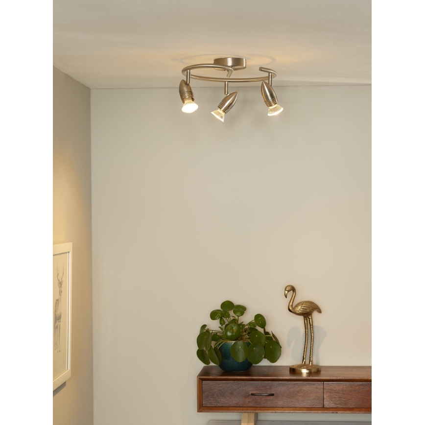Lucide 13955/14/12 - LED bodové svítidlo CARO-LED 3xGU10/5W/230V matný chrom