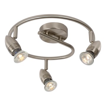 Lucide 13955/14/12 - LED bodové svítidlo CARO-LED 3xGU10/5W/230V matný chrom