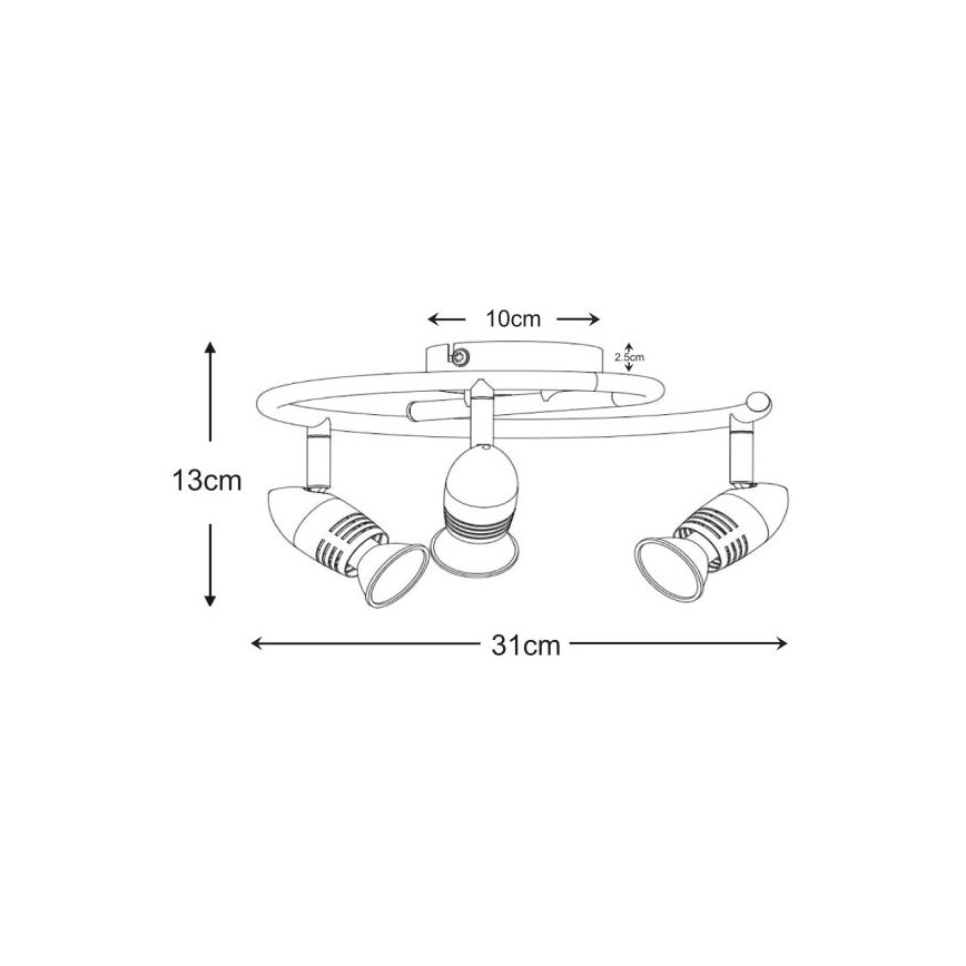 Lucide 13955/14/31 - LED bodové svítidlo CARO-LED 3xGU10/5W/230V bílé
