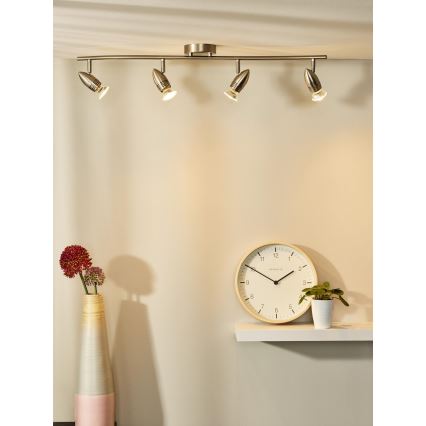 Lucide 13955/20/12 - LED bodové svítidlo CARO-LED 4xGU10/5W/230V matný chrom