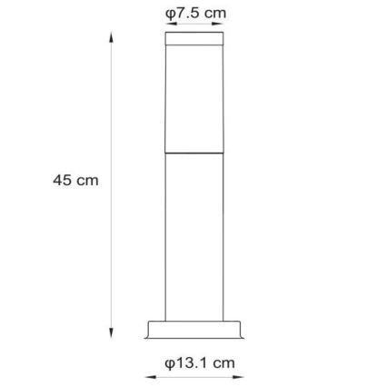 Lucide 14863/45/12 - Venkovní lampa KIBO 1xE27/20W/230V IP44