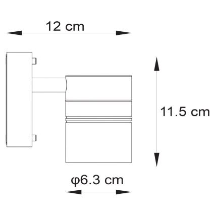 Lucide 14867/05/30 - LED Venkovní nástěnné svítidlo ARNE-LED 1xGU10/5W/230V IP44