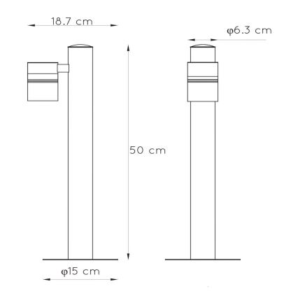 Lucide 14867/49/30 - LED Venkovní lampa ARNE-LED 1xGU10/5W/230V černá IP44