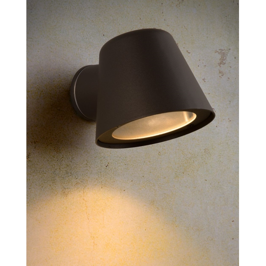 Lucide 14881/05/30 - LED venkovní nástěnné svítidlo DINGO-LED 1xGU10/4,5W/230V černé