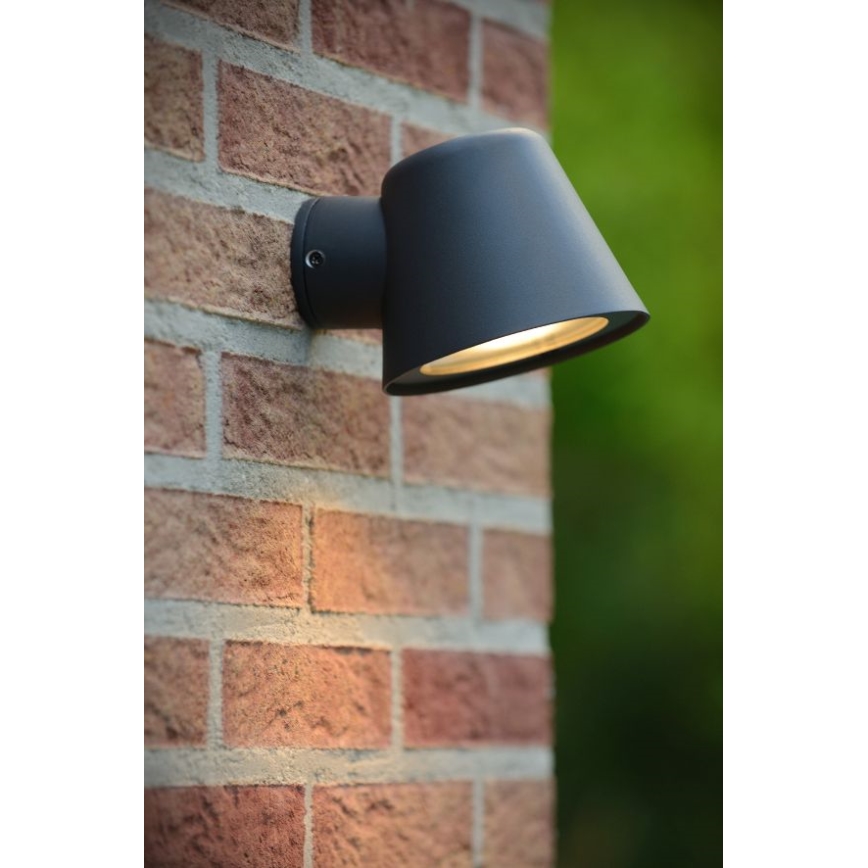 Lucide 14881/05/30 - LED venkovní nástěnné svítidlo DINGO-LED 1xGU10/4,5W/230V černé