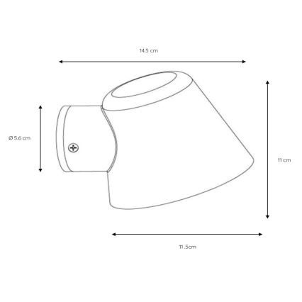 Lucide 14881/05/30 - LED Venkovní nástěnné svítidlo DINGO 1xGU10/5W/230V IP44