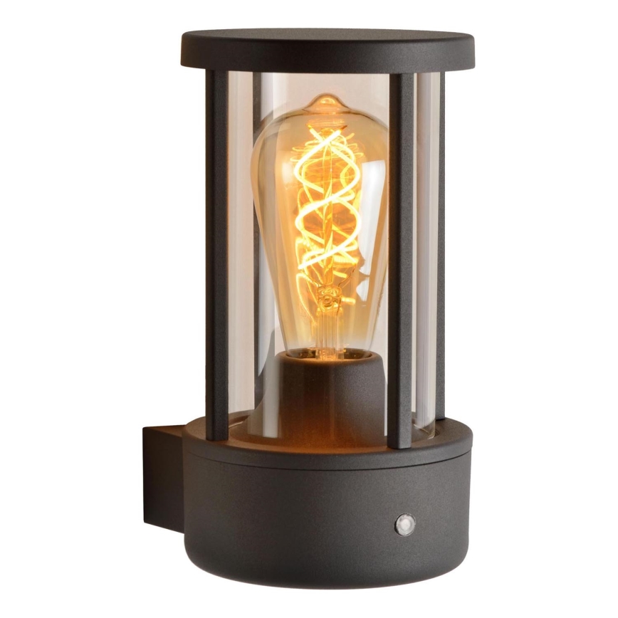 Lucide 14893/01/30 - Venkovní nástěnné svítidlo se senzorem soumraku LORI 1xE27/15W/230V IP44