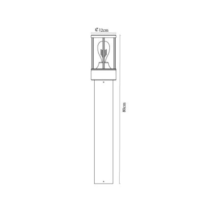 Lucide 14893/80/30 - Venkovní lampa LORI 1xE27/15W/230V IP44