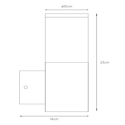 Lucide 14899/01/12 - Venkovní nástěnné svítidlo FEDOR 1xE27/40W/230V IP44 matný chrom