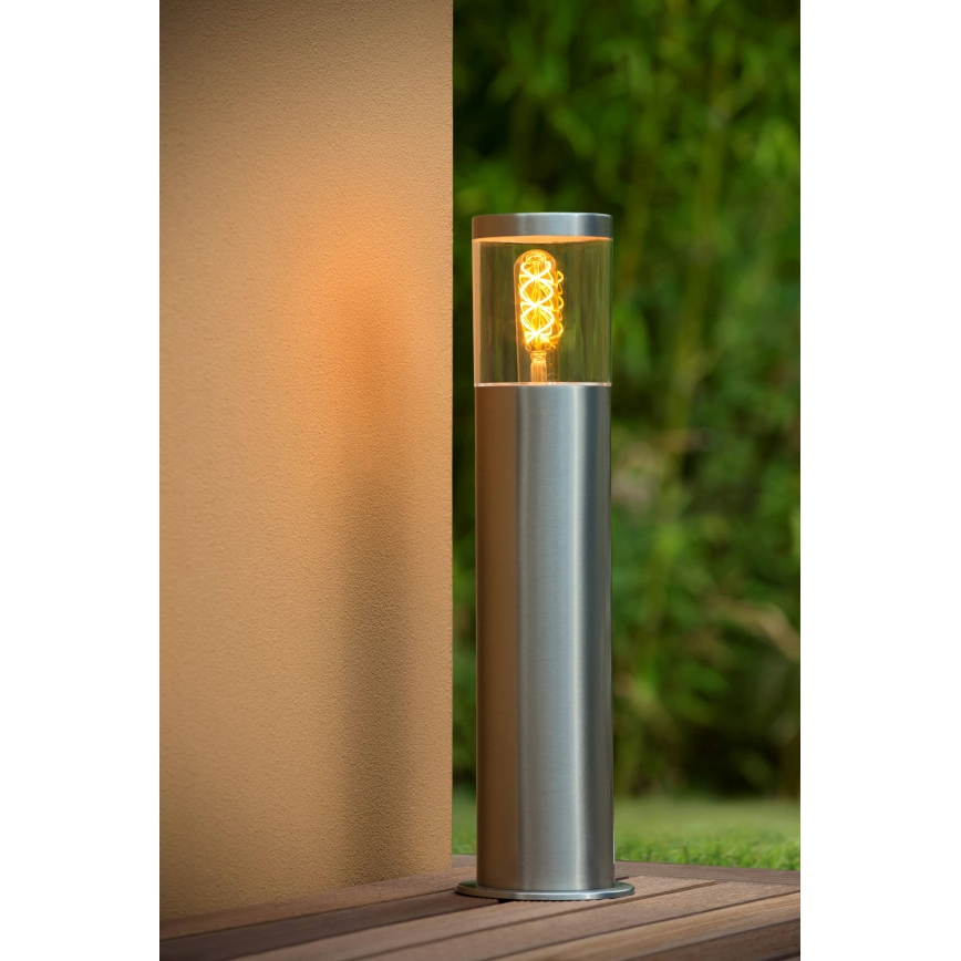 Lucide 14899/50/12 - Venkovní lampa FEDOR 1xE27/40W/230V IP44 49 cm matný chrom