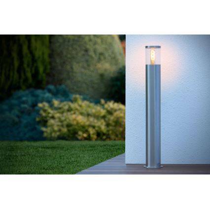 Lucide 14899/80/12 - Venkovní lampa FEDOR 1xE27/40W/230V IP44 79 cm matný chrom