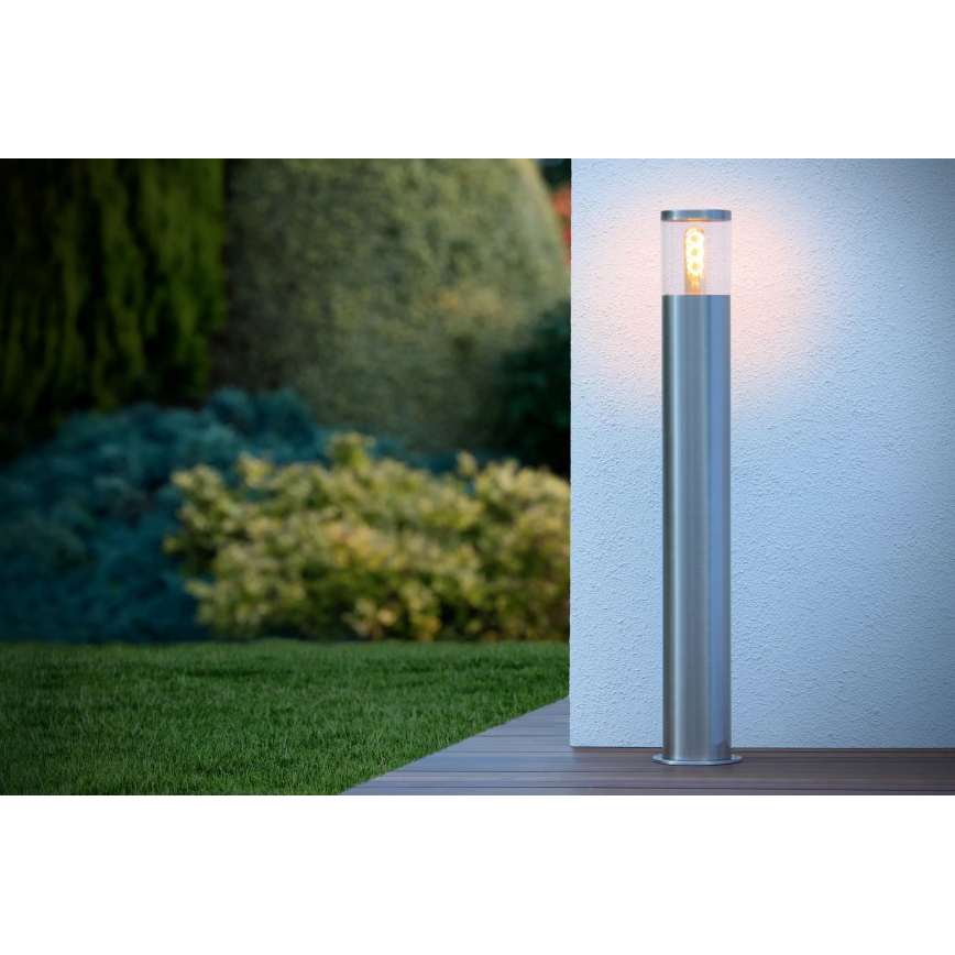 Lucide 14899/80/12 - Venkovní lampa FEDOR 1xE27/40W/230V IP44 79 cm matný chrom