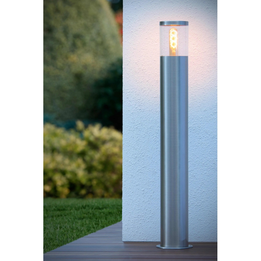 Lucide 14899/80/12 - Venkovní lampa FEDOR 1xE27/40W/230V IP44 79 cm matný chrom