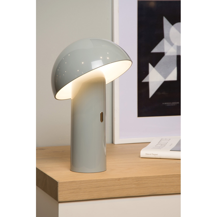 Lucide 15599/06/36 - LED Stmívatelná stolní lampa FUNGO LED/7,5W/230V šedá
