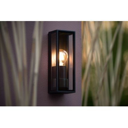 Lucide 15802/01/30 - Venkovní nástěnné svítidlo DUKAN 1xE27/15W/230V IP65 černá
