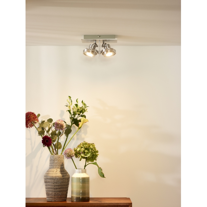 Lucide 17906/11/12 - LED Stmívatelné bodové svítidlo LANDA 2xGU10/5W/230V matný chrom