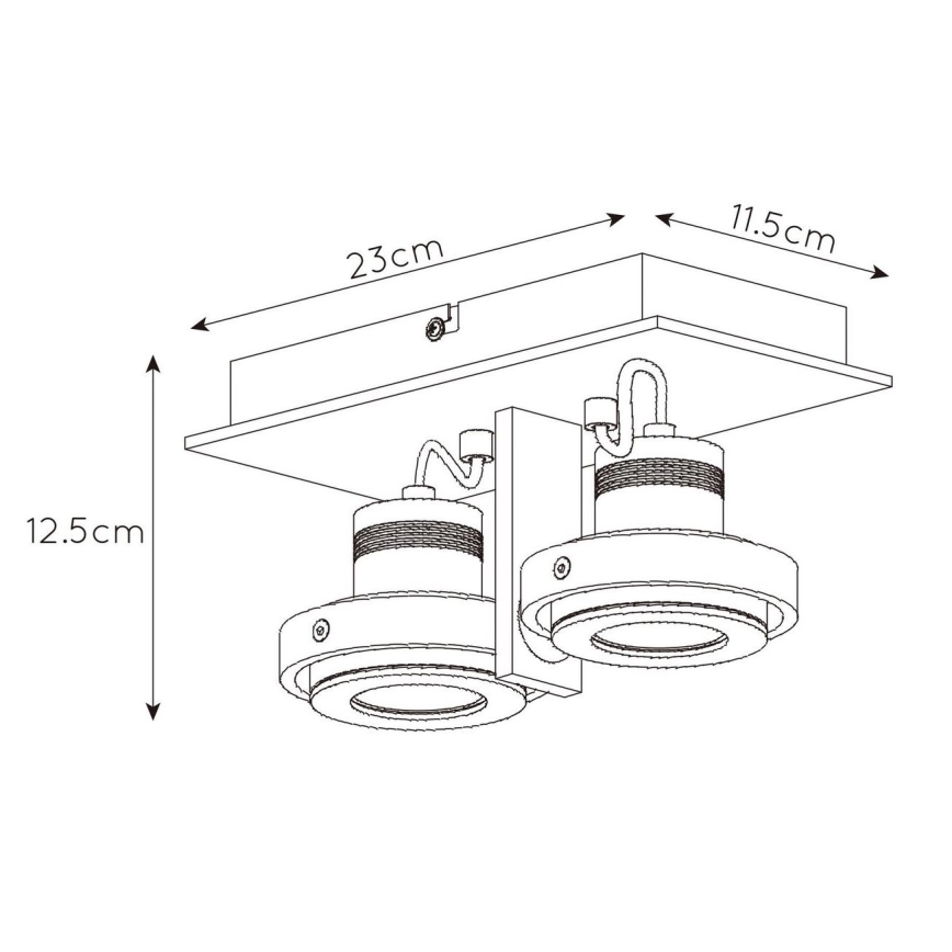 Lucide 17906/11/12 - LED Stmívatelné bodové svítidlo LANDA 2xGU10/5W/230V matný chrom