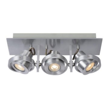 Lucide 17906/16/12 - LED Stmívatelné bodové svítidlo 3xGU10/5W/230V matný chrom