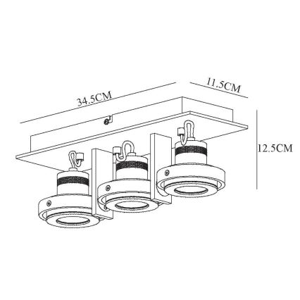 Lucide 17906/16/31 - LED Stmívatelné bodové svítidlo LANDA 3xGU10/5W/230V bílá