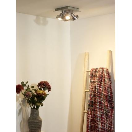 Lucide 17906/21/12 - LED Stmívatelné bodové svítidlo LANDA 4xGU10/5W/230V matný chrom