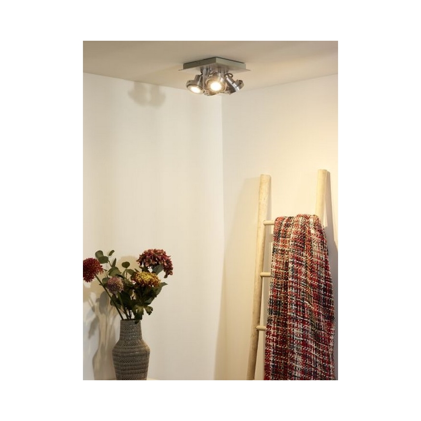Lucide 17906/21/12 - LED Stmívatelné bodové svítidlo LANDA 4xGU10/5W/230V matný chrom