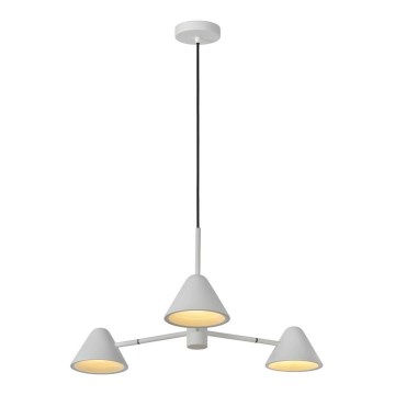 Lucide 20415/15/31 - LED Lustr na lanku DEVON 3xLED/3W/230V bílá