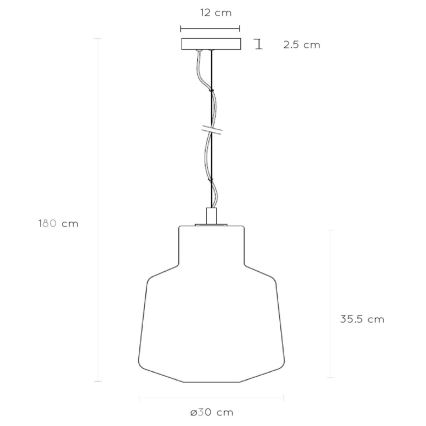 Lucide 20418/01/31 - Lustr na lanku ALISTAIR 1xE27/40W/230V