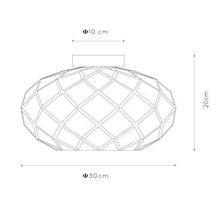 Lucide 21117/30/02 - Stropní svítidlo WOLFRAM 1xE27/40W/230V mosaz