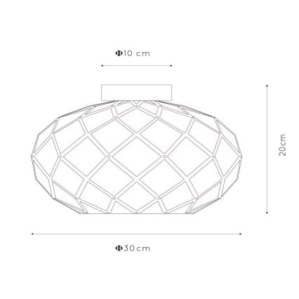 Lucide 21117/30/30 - Stropní svítidlo WOLFRAM 1xE27/40W/230V černá