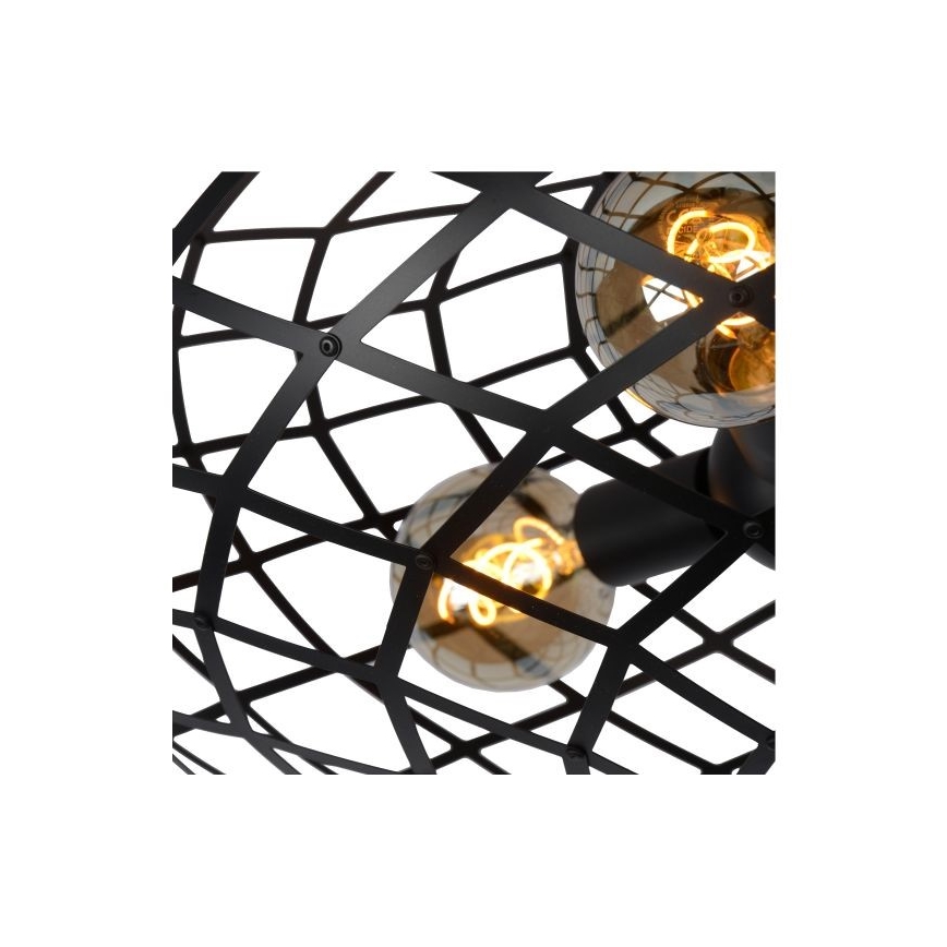 Lucide 21117/65/30 - Stropní svítidlo WOLFRAM 3xE27/60W/230V černá
