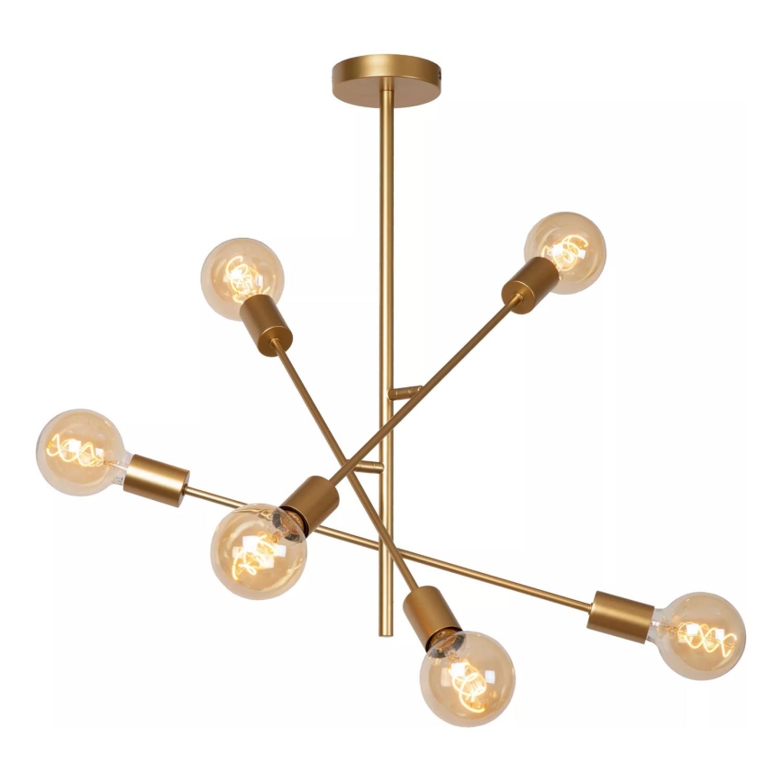 Lucide 21119/06/02 - Lustr na tyči LESTER 6xE27/40W/230V