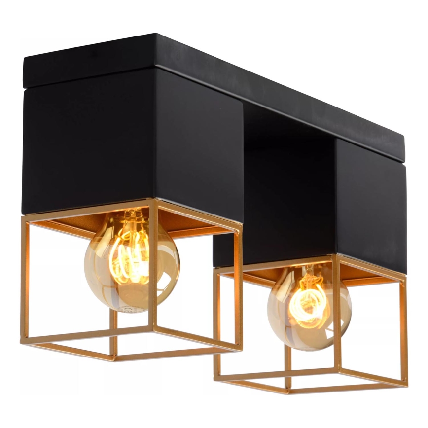 Lucide 21120/02/30 - Stropní svítidlo RIXT 2xE27/40W/230V černá