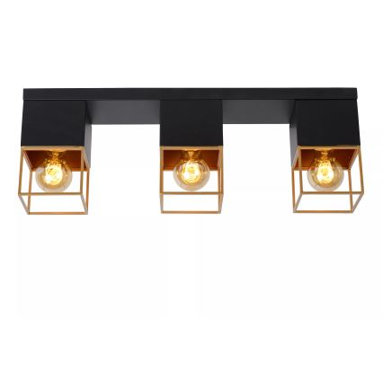 Lucide 21120/03/30 - Stropní svítidlo RIXT 3xE27/40W/230V černá