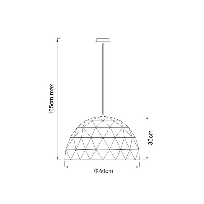 Lucide 21409/60/31 - Závěsné svítidlo OTONA 1xE27/60W/230V bílé