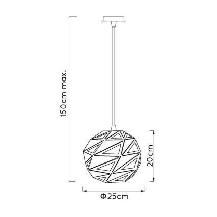 Lucide 21415/25/36 - Lustr na lanku MALUNGA 1xE27/60W/230V