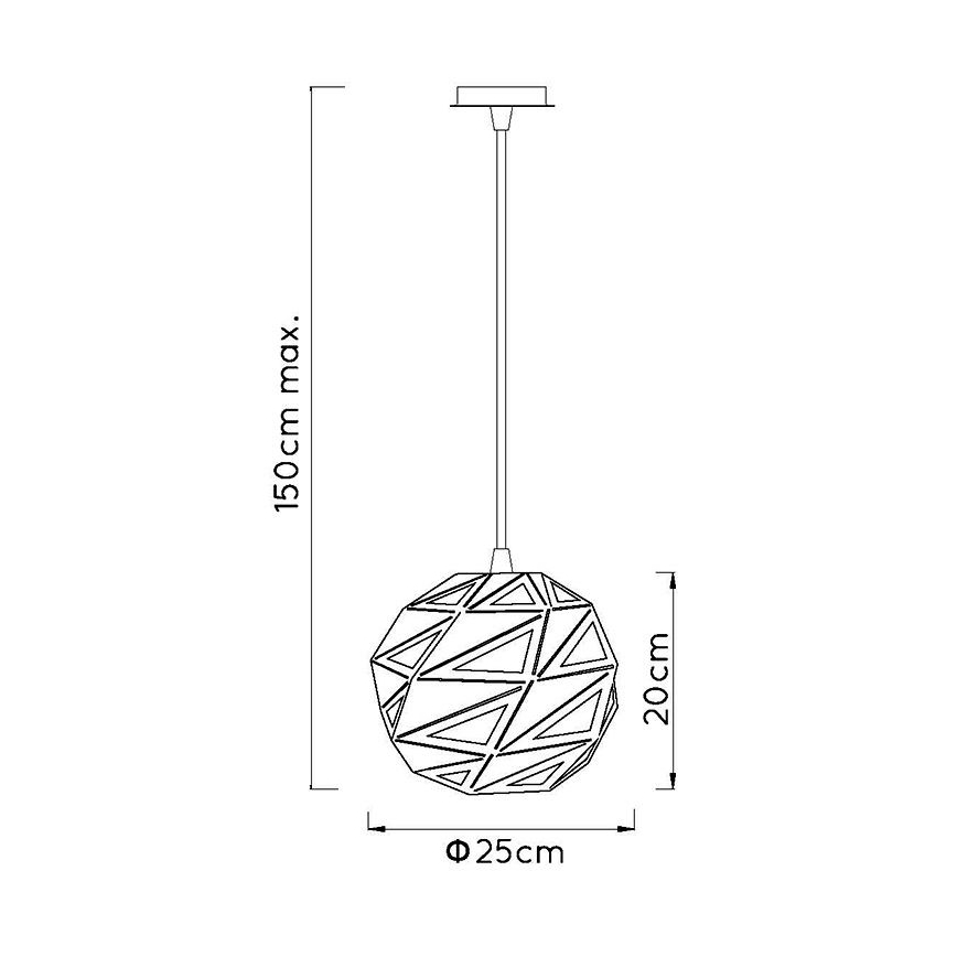 Lucide 21415/25/36 - Lustr na lanku MALUNGA 1xE27/60W/230V