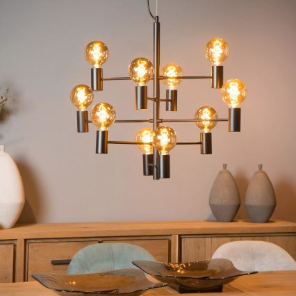 Lucide 21421/10/30 - Lustr na lanku LEANNE 10xE27/40W/230V