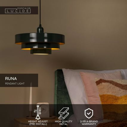 Lucide 21443/35/33 - Lustr na lanku RUNA 1xE27/40W/230V zelená