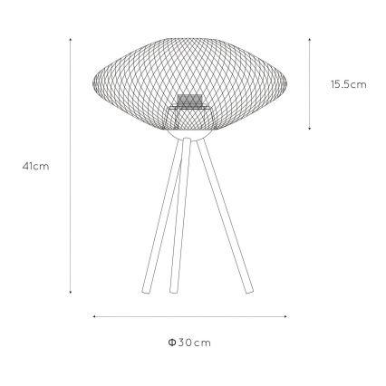 Lucide 21523/01/02 - Stolní lampa MESH 1xE27/40W/230V mosaz